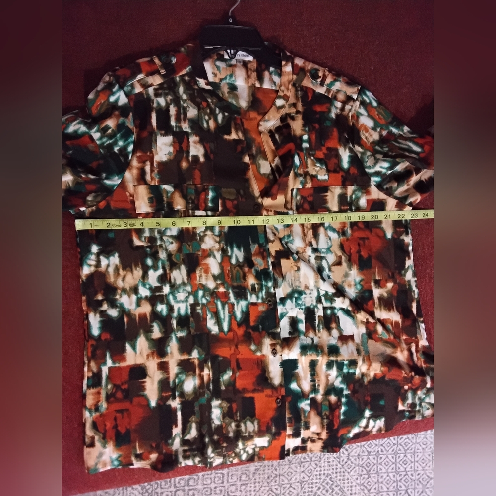 Calvin Klein Collection Multicolor Abstract Blouse - Picture 9 of 10
